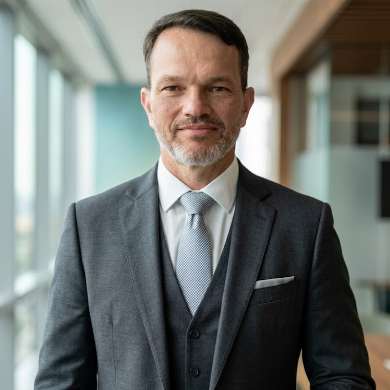 Carlos Hoehn, fundador da CreditCasa, em ambiente corporativo